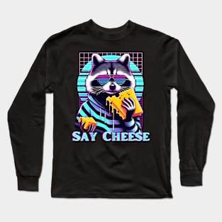 Say Cheese Raccoon Long Sleeve T-Shirt